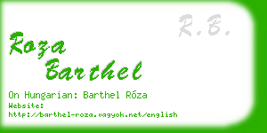 roza barthel business card